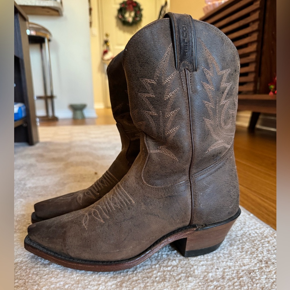 Brown Leather Cowboy Boots